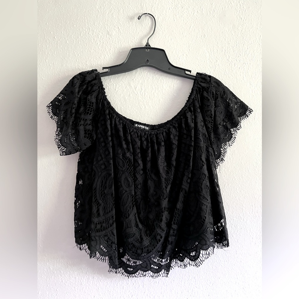 Black lace top